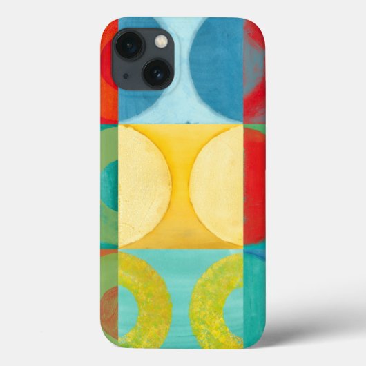 円および正方形との明るいポップアート Case-Mate iPhoneケース (裏面)