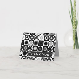 円および正方形はノートは感謝していしています(パーソナライズな) サンキューカード