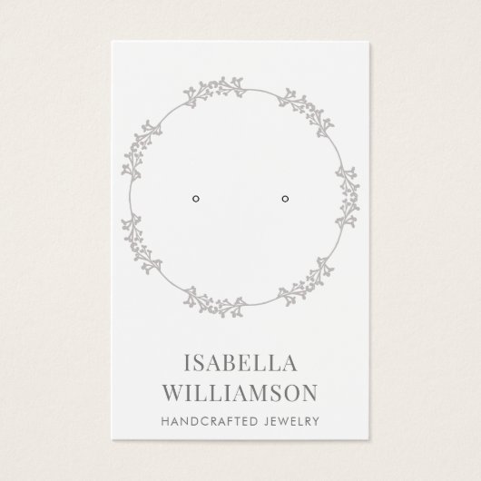 円かわいらしリース枠イヤリングジュエリー表示 (正面)