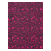 円が付いているEmoピンクのパターン テーブルクロス (正面)