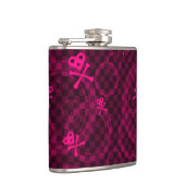 円が付いているEmoピンクのパターン フラスク (右)