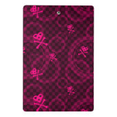 円が付いているEmoピンクのパターン ミニクリップボード (裏面)