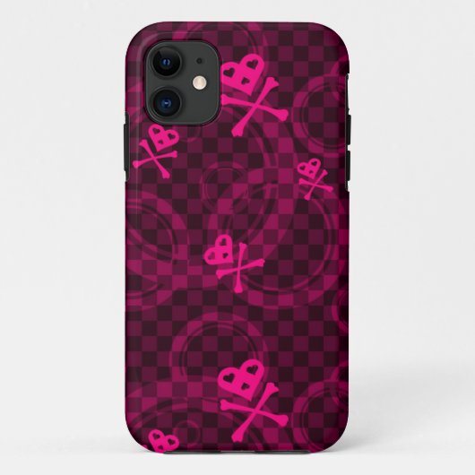 円が付いているEmoピンクのパターン Case-Mate iPhoneケース (裏面)