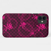 円が付いているEmoピンクのパターン Case-Mate iPhoneケース (裏面(横))