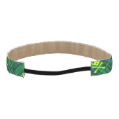 円が付いているEmo緑のパターン アスレチックヘッドバンド (裏面)