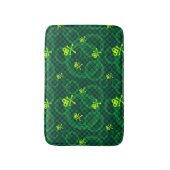 円が付いているEmo緑のパターン バスマット (正面縦)