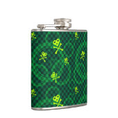 円が付いているEmo緑のパターン フラスク (右)