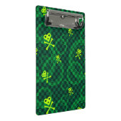 円が付いているEmo緑のパターン ミニクリップボード (アングル)