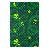 円が付いているEmo緑のパターン ミニクリップボード (裏面)