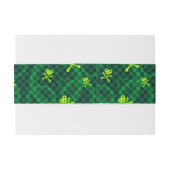 円が付いているEmo緑のパターン 招待状ベリーバンド (裏面例)