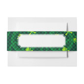 円が付いているEmo緑のパターン 招待状ベリーバンド (正面例)