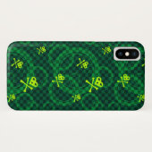 円が付いているEmo緑のパターン Case-Mate iPhoneケース (裏面(横))