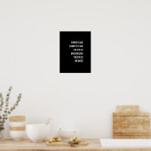 円が十分に大きい引用文(カスタマイズ可能な色) ポスター (キッチン)