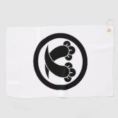 円で交差するクローブ ゴルフタオル (横)