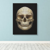 円で作られたスカル キャンバスプリント (インサイチュ (ウッドフロア))