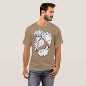 円で飛んでいるdoodlish鳥 tシャツ (正面フル)