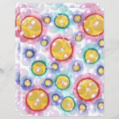 円とカラフルバブルのスクラップブック紙 (正面/裏面)