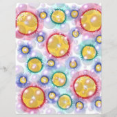 円とカラフルバブルのスクラップブック紙 (正面)