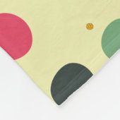 円とカラフル金ゴールドドット フリースブランケット (角)