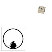 円とチョコレートチップ ラバースタンプ (押印)