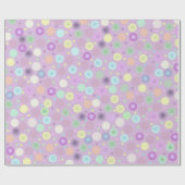 円とドットパステルソフトコージーカラー ラッピングペーパー (フラット)