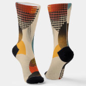 円とドットパターンの背景 ソックス (傾斜あり)