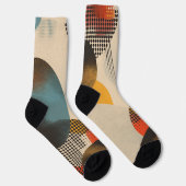 円とドットパターンの背景 ソックス (右)