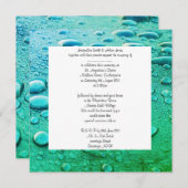 円とバブル結婚式招待状水色 招待状 (正面/裏面)