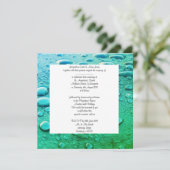 円とバブル結婚式招待状水色 招待状 (スタンド正面)