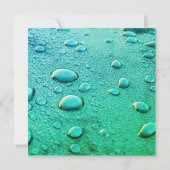 円とバブル結婚式招待状水色 招待状 (裏面)