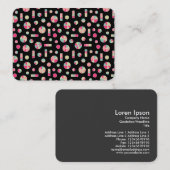 円とバーパターン271019v1 – 黒 名刺 (正面/裏面)