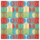 円とポップ・アートの正方形を使用した明るいアート ファブリック (見本)