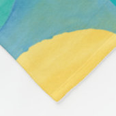 円とポップ・アートの正方形を使用した明るいアート フリースブランケット (角)