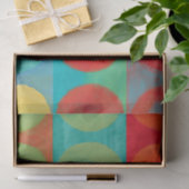 円とポップ・アートの正方形を使用した明るいアート 薄葉紙 (ギフト)