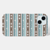 円とリングのストライプ模様 レトロスタイル Case-Mate iPhoneケース (裏面 (横))