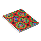 円とリングのレトロ ノートパッド (アングル)