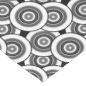 円とリングの幾何学的な白黒パターン テーブルクロス (アングル)