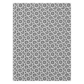 円とリングの幾何学的な白黒パターン テーブルクロス (正面)