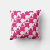 円と三角形と正方形のパターンを持つ枕 クッション (裏面)