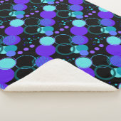 円と丸い図形のパターン（黒） シェルパブランケット (3/4)