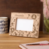 円と文字 レーザー彫刻フレーム (左)