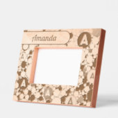 円と文字 レーザー彫刻フレーム (左)