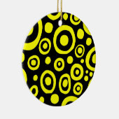 円と斑点01 – 黄色 セラミックオーナメント (右)