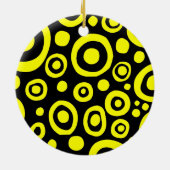 円と斑点01 – 黄色 セラミックオーナメント (裏面)