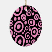 円と斑点02 – ピンク セラミックオーナメント (右)
