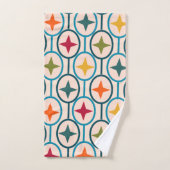 円と星  バスタオルセット (ハンドタオル)