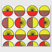 円と星 ラッピングペーパー (フラット)