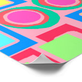 円と正方形 ポスター (角)