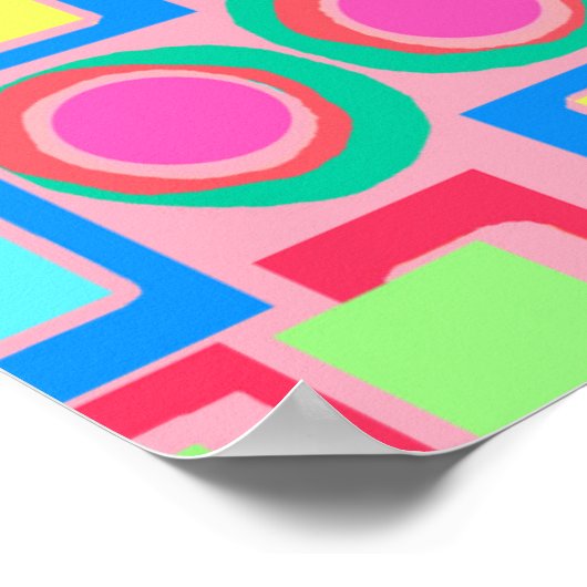 円と正方形 ポスター (角)