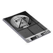 円と線のアーキテクチャの白黒の写真 ノートブック (右側)